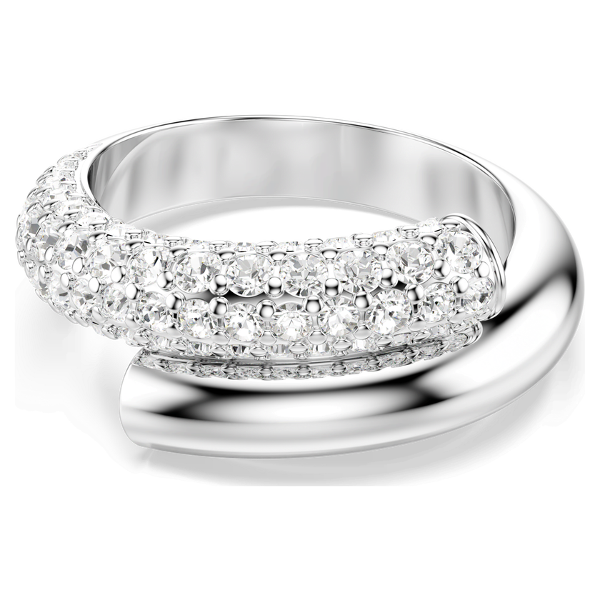 swarovski خاتم dextera، لون أبيض، طلاء روديوم