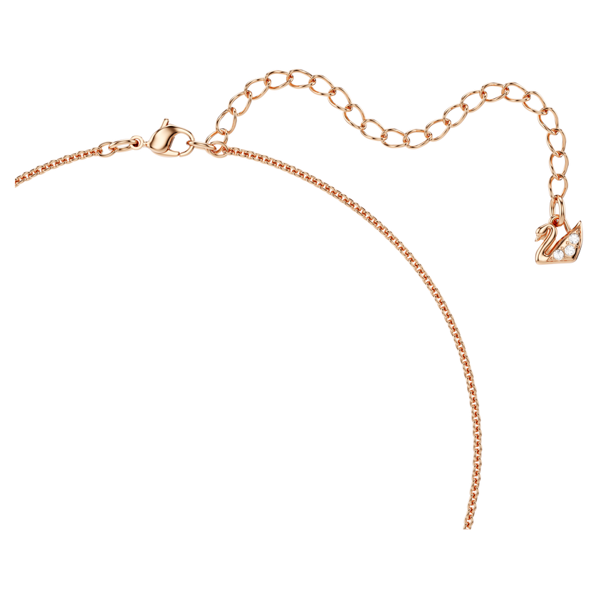 swarovski قلادة teddy، لون وردي، طلاء ذهبي وردي