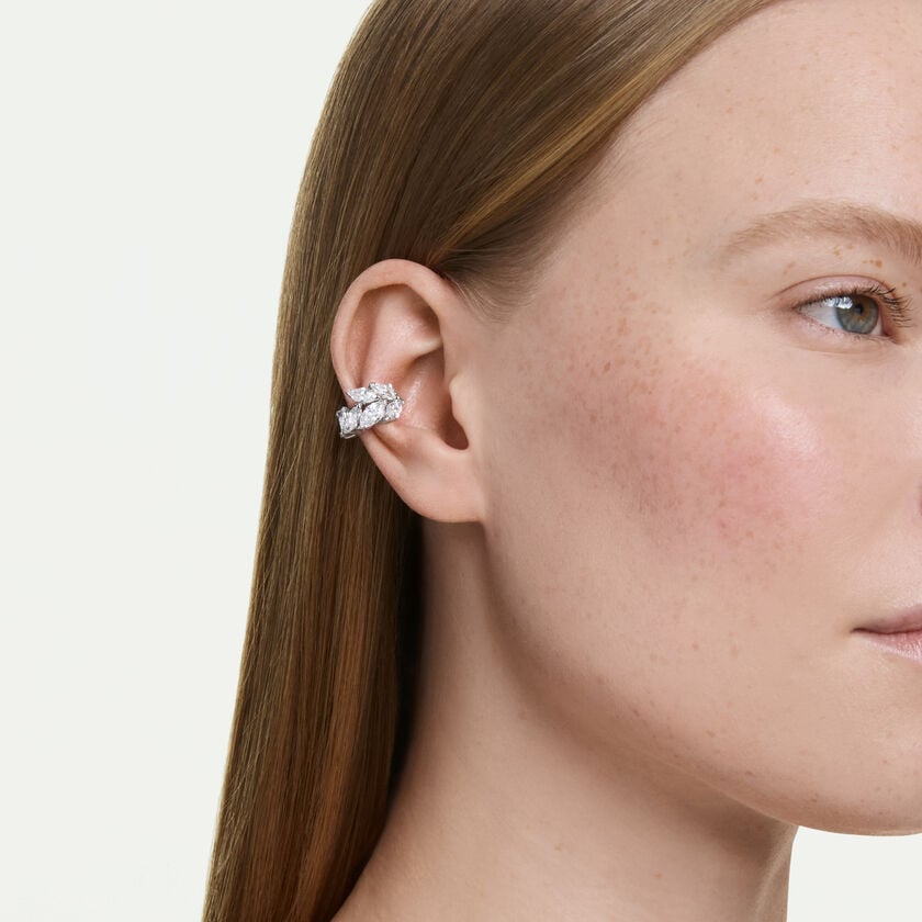 swarovski أساور الأذن mesmera، قطع ماركيز، لون أبيض، طلاء روديوم