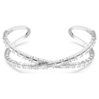 swarovski سوار hyperbola عريض، شكل إنفينيتي، لون أبيض، طلاء روديوم