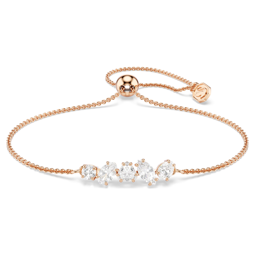 swarovski سوار mesmera، قطع متنوع، لون أبيض، لمسة نهائية من الذهب الوردي عيار 18 قيراط