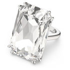 swarovski خاتم mesmera كوكتيل، مزدان بكريستال كبير الحجم، لون أبيض، طلاء روديوم