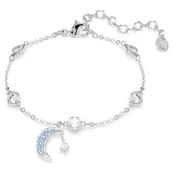 swarovski سوار symbolica، قطع مُستدير، قمر، لون أزرق، طلاء روديوم