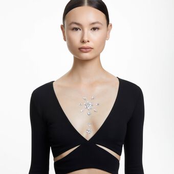 swarovski طقم مجوهرات للجسم، لون أبيض