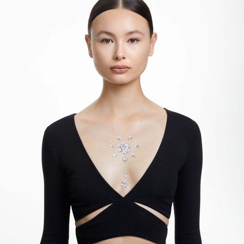 swarovski طقم مجوهرات للجسم، لون أبيض