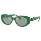 نظارة شمسية، شكل كات آي، SK6002EL، لون أخضر