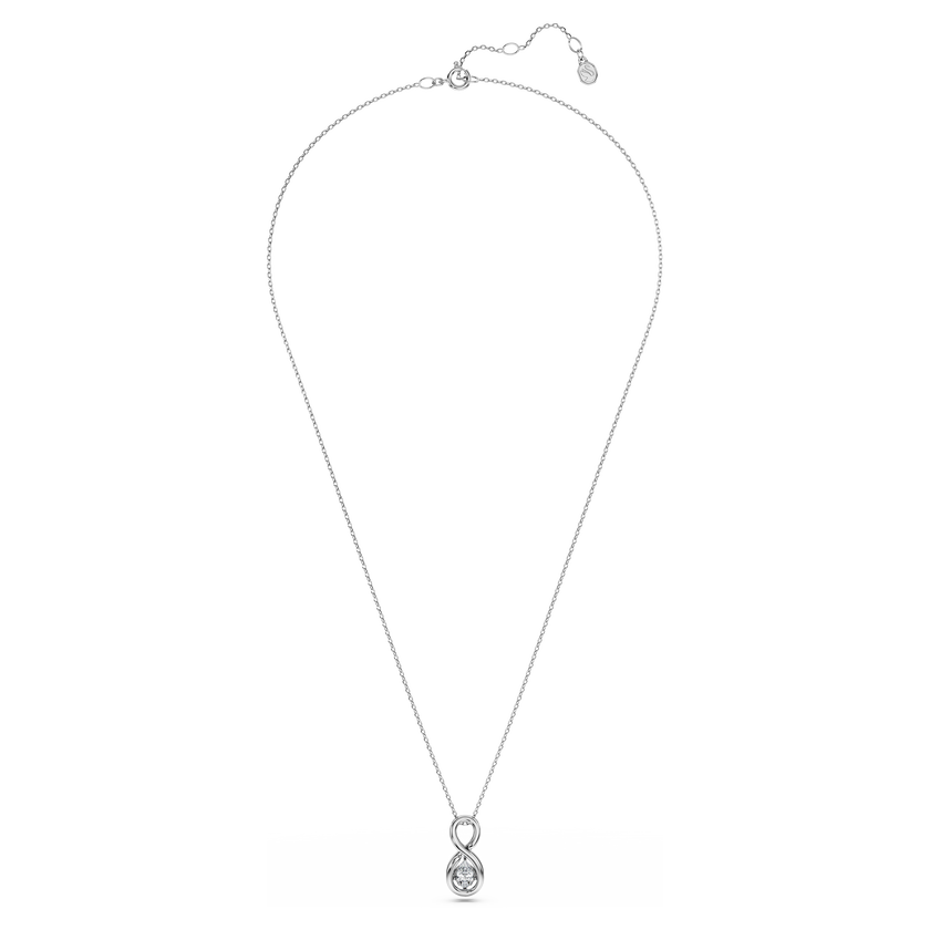 swarovski eternity pendant  lab grown diamonds 0 33 ct tw  pear shape  infinity  18k white gold