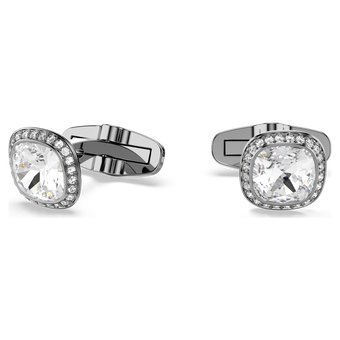 swarovski أزرار أكمام una angelic، قطع الوسادة، لون أبيض، طلاء روتينيوم