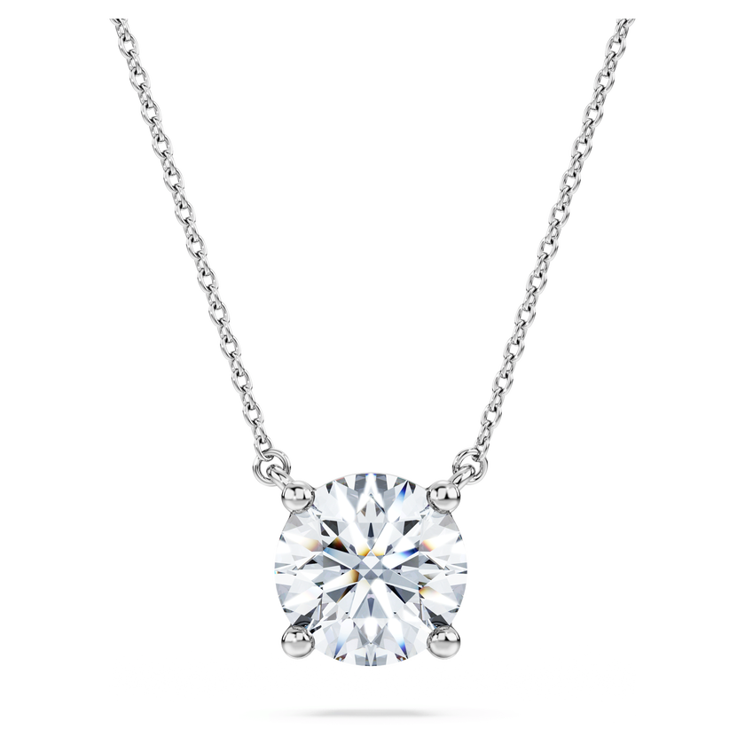 swarovski قلادة eternity، أحجار ألماس مُصنعة في المختبر بإجمالي 2 قيراط، فضة إسترليني، ذهب أبيض عيار 18