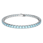 swarovski سوار matrix tennis، قطع مُستدير، لون أزرق، طلاء روديوم