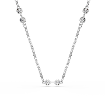 swarovski عقد remix من سواروفسكي، قطع مستدير، لون أبيض، طلاء باللون الذهبي