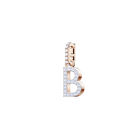 دلاية ‎حرف B من‎ مجموعةSwarovski Remix Collection ‏،‎ بيضاء،‎ بطلاء‎ ذهب‎ وردي