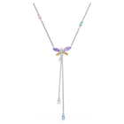 عقد ariana grande x swarovski على شكل حرف y، قطع متنوع، شكل يعسوب، ألوان متعددة، طلاء روديوم