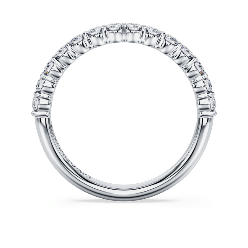 swarovski دبلة eternity، أحجار ألماس مُصنعة في المختبر بإجمالي 0 5 قيراط، ذهب أبيض عيار 18