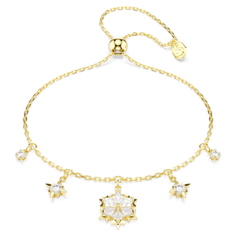 swarovski سوار magic، قطع متنوع، ندفة ثلج، لون أبيض، لمسة نهائية من الذهب عيار 18 قيراط