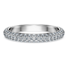 swarovski خاتم eternity، ألماس مُصنع في المختبر إجمالي 0 75 قيراط، شكل دائري، ذهب أبيض عيار 18