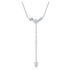 swarovski عقد galaxy على شكل y، ألماس مُصنع في المختبر إجمالي، 0 7 قيراط، أشكال متنوعة، فضة استرليني