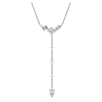 swarovski عقد galaxy على شكل y، ألماس مُصنع في المختبر إجمالي، 0 7 قيراط، أشكال متنوعة، فضة استرليني