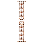 swarovski سوار على شكل حلقات سلسلة من عائلة sparkling، متوافق مع الساعة الذكية apple watch  مقاس 40 ملم ومقاس 41 ملم، لون ذهبي وردي، لمسة نهائية باللون الذهبي الوردي