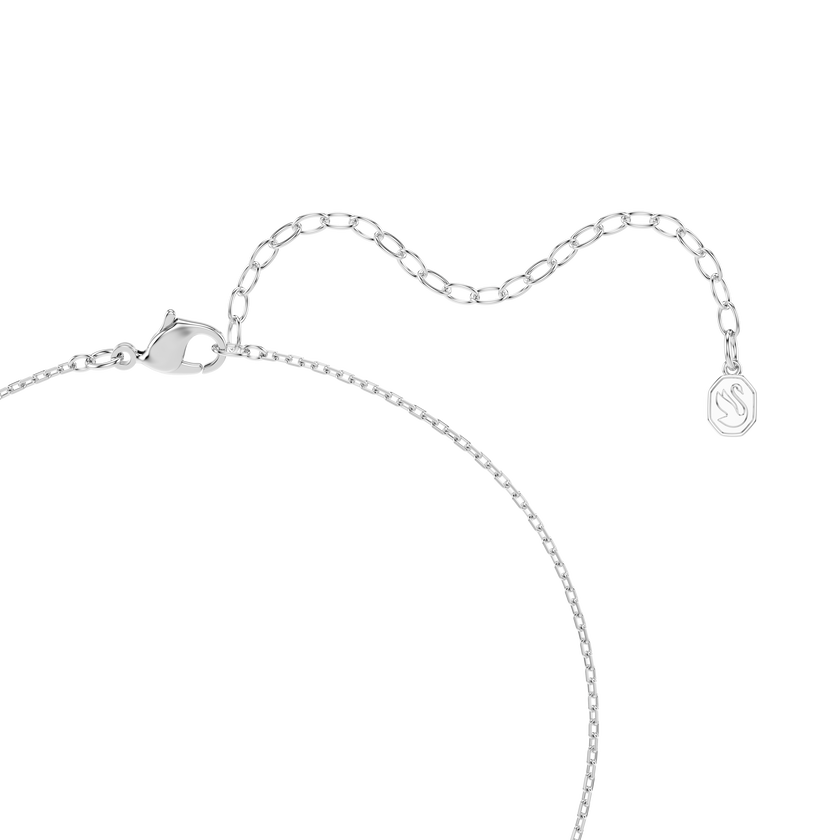 swarovski طقم una angelic، قطع كوشن، لون أبيض، طلاء روديوم