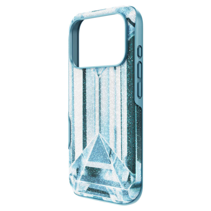 swarovski حافظة high للهاتف الذكي، تأثير كريستالي، iphone  17 pro، لون أزرق