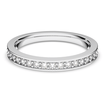 swarovski خاتم matrix، لون أبيض، طلاء روديوم