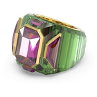 swarovski خاتم كوكتيل chroma، ألوان متعددة، طلاء باللون الذهبي