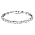 swarovski سوار tennis deluxe، لون أبيض، طلاء روديوم