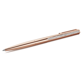 swarovski قلم حبر جاف crystal shimmer، لون ذهبي وردي، لمسة نهائية بلون ذهبي وردي