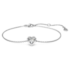 swarovski سوار eternity، ألماس مُصنع في المختبر إجمالي 0 5 قيراط، شكل قلب، فضة استرليني