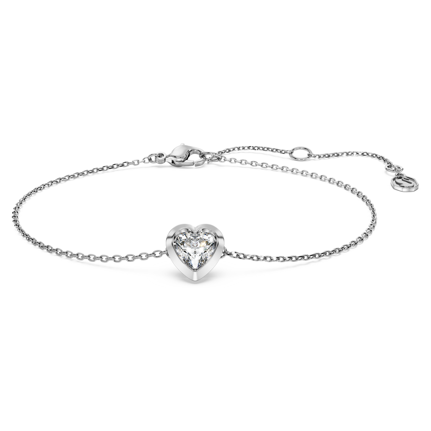 swarovski سوار eternity، ألماس مُصنع في المختبر إجمالي 0 5 قيراط، شكل قلب، فضة استرليني