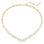 swarovski عقد mesmera، قطع متنوع، لون أبيض، طلاء باللون الذهبي