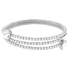 swarovski سوار twisty، قطع على شكل مثلث، لون أبيض، طلاء روديوم