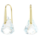 swarovski أقراط متدلية lunar، قطع بيضاوي، لون أبيض، لمسة نهائية من الذهب عيار 18 قيراط