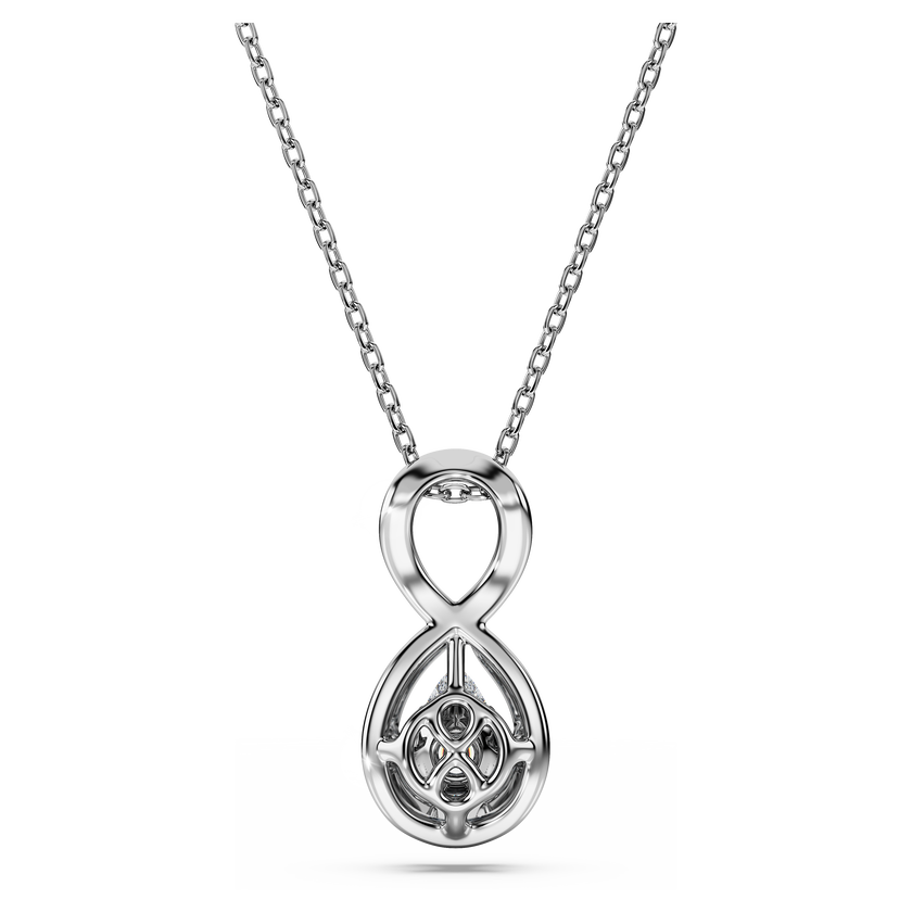 swarovski eternity pendant  lab grown diamonds 0 33 ct tw  pear shape  infinity  18k white gold