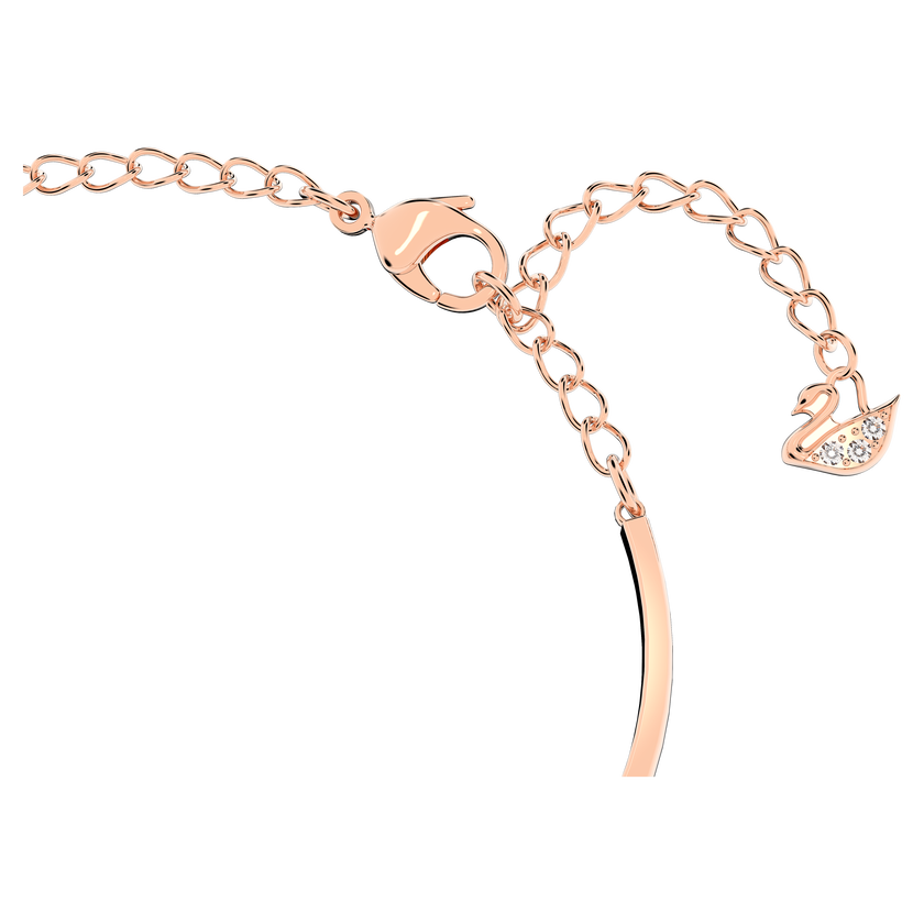 swarovski سوار hyperbola، على شكل لانهاية وقلب، لون أبيض، لمسة نهائية من معادن مختلطة