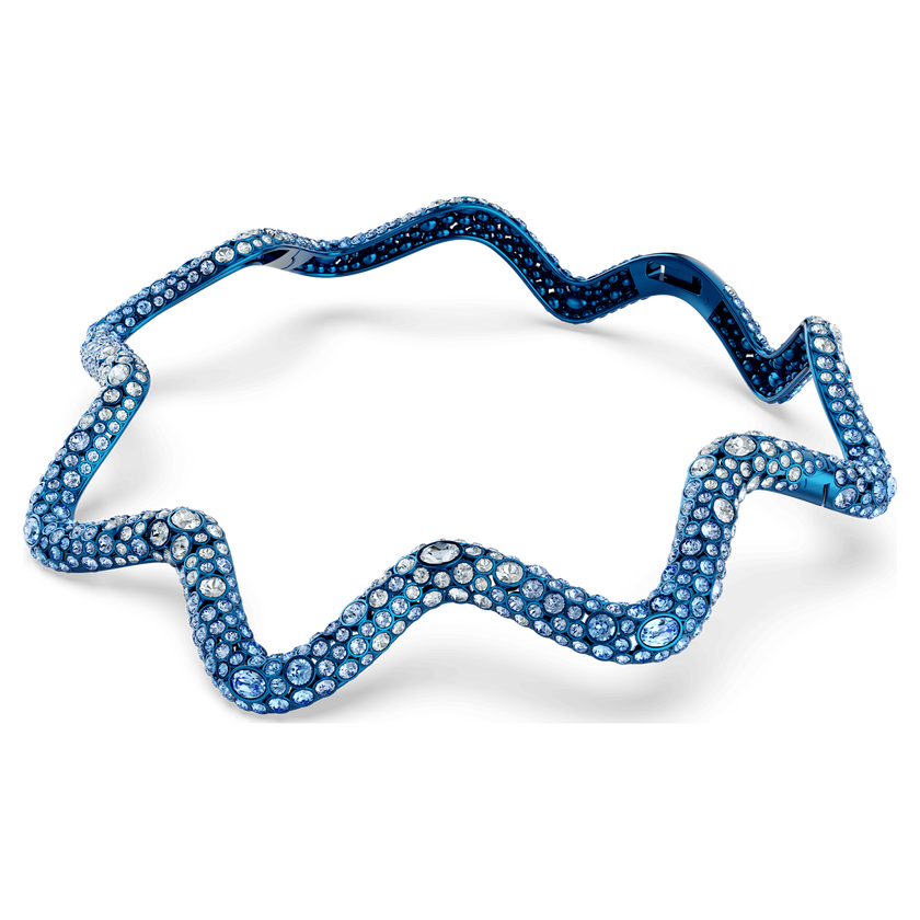 swarovski عقد شوكر sublima، قطع متنوع، لون أزرق، لمسة نهائية باللون الأزرق