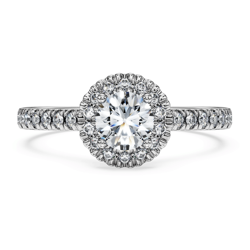 swarovski خاتم سوليتير eternity، ألماس مُصنع في المختبر إجمالي 0 8 قيراط، شكل دائري، ذهب أبيض عيار 18 قيراط