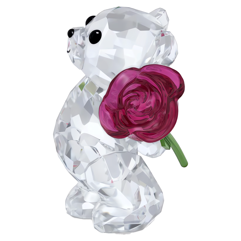 swarovski مجسم a rose with love من مجموعة kris bear