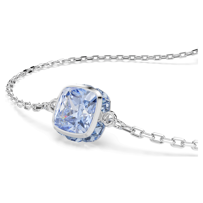 swarovski سوار birthstone، قطع مربع، march، لون أزرق، طلاء روديوم