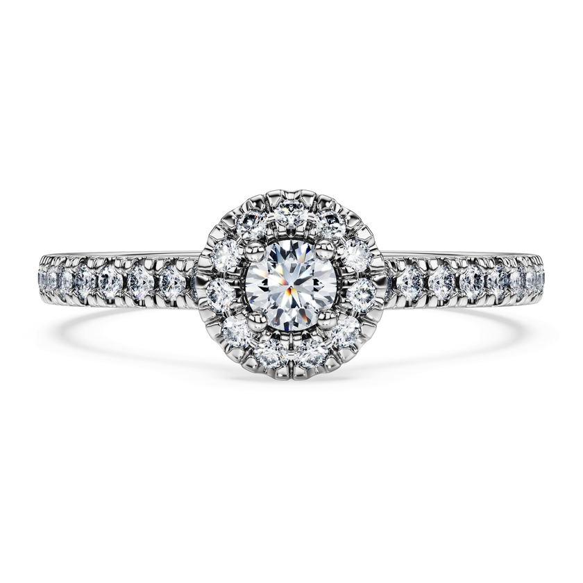 swarovski خاتم سوليتير eternity، ألماس مُصنع في المختبر إجمالي 0 45 قيراط، شكل دائري، فضة استرليني