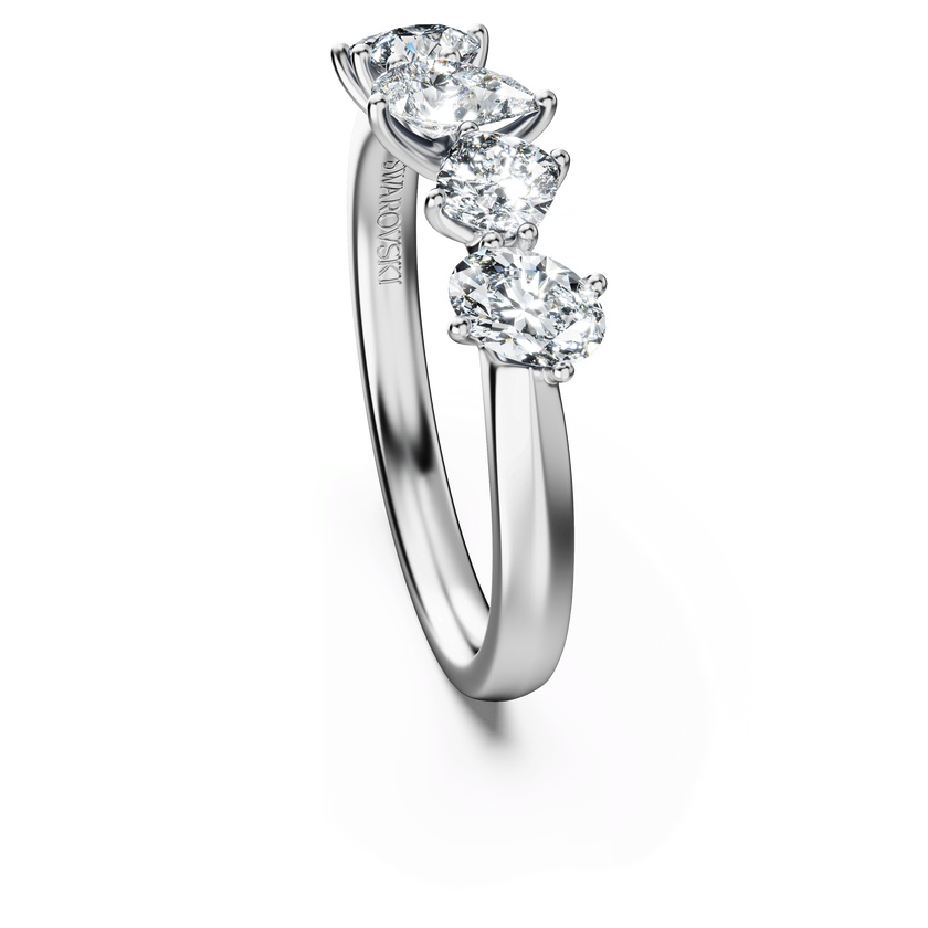 swarovski خاتم galaxy، أحجار ألماس مُصنعة في المختبر بإجمالي 1 قيراط، ذهب أبيض عيار 18