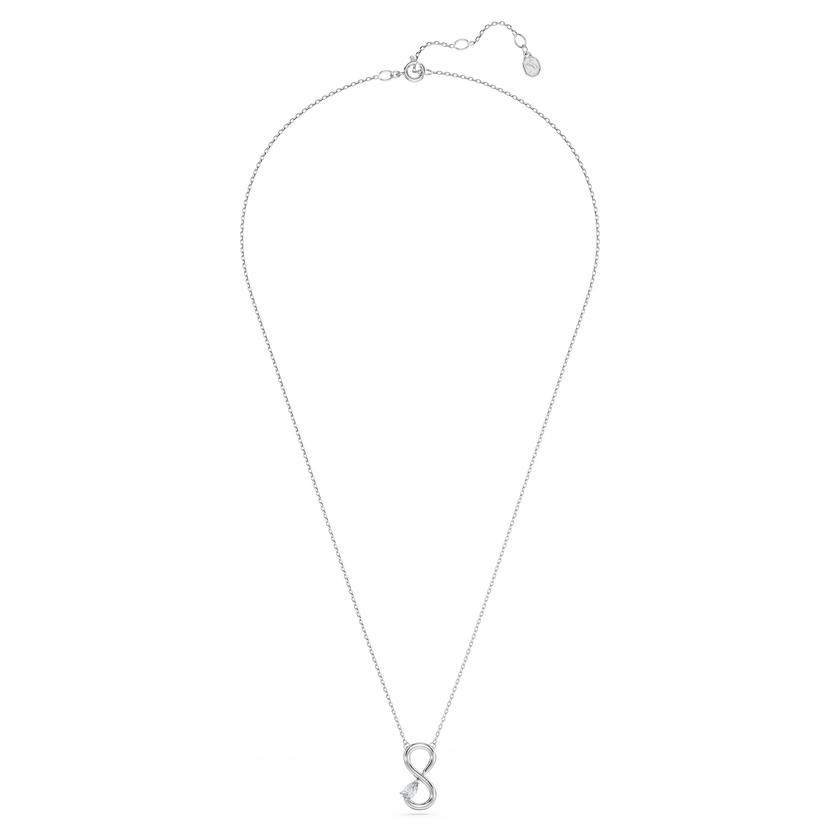 swarovski eternity pendant  lab grown diamonds 0 2 ct tw  pear shape  infinity  18k white gold