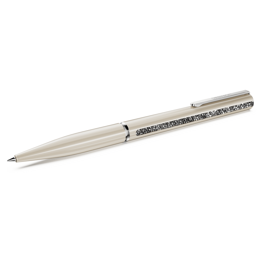 swarovski قلم حبر جاف crystal shimmer glide، لون بيج، لون بيج لامع، طلاء كروم