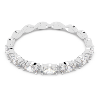 swarovski خاتم matrix vittore، قطع ماركيز، لون أبيض، طلاء روديوم