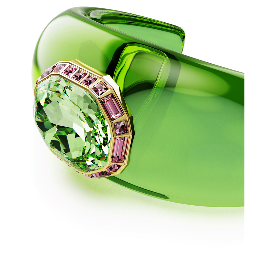 swarovski سوار dulcis، قطع مُثَمَّن، لون أخضر، طلاء باللون الذهبي