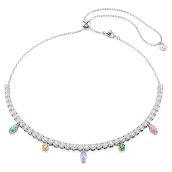 عقد ariana grande x swarovski tennis، قطع متنوع، ألوان متعددة، طلاء روديوم