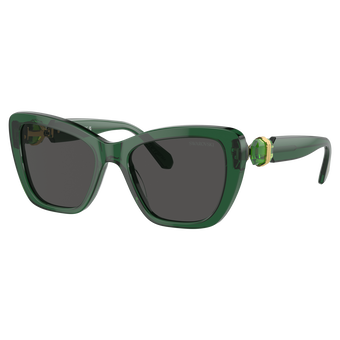 swarovski نظارة شمسية، شكل مربع، sk6018، لون أخضر