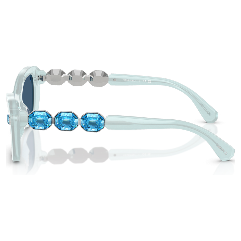 swarovski نظارة شمسية، شكل مستطيل، sk6033، لون أزرق