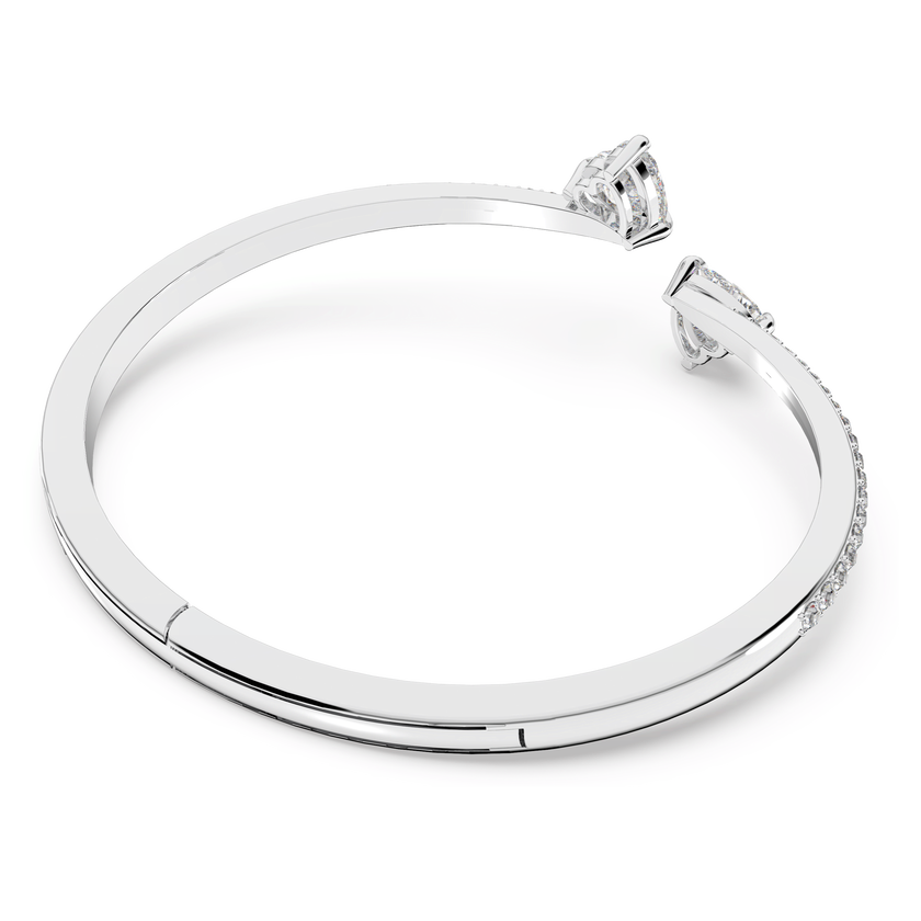 swarovski سوار mesmera، على شكل قلب، لون أبيض، طلاء روديوم